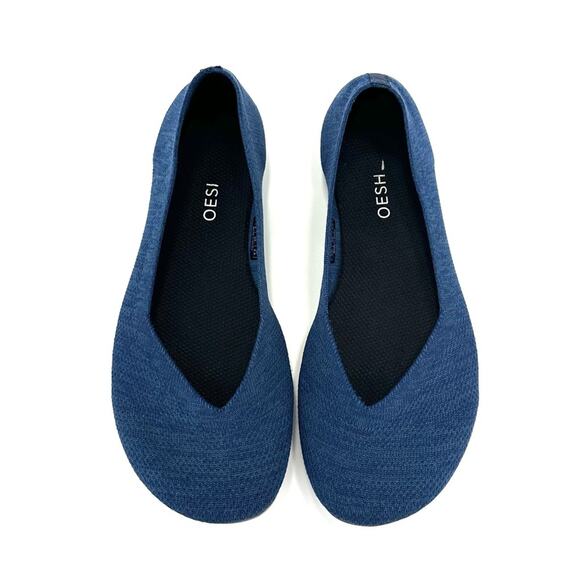 OESH The Dream Women Blue Flats Size 7 Stretch 3D Knit Breathable Flexible Light - Picture 10 of 14
